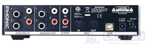 Аудио MIDI интерфейс PHONIC FIREFLY 302 USB - Компания Дикстен