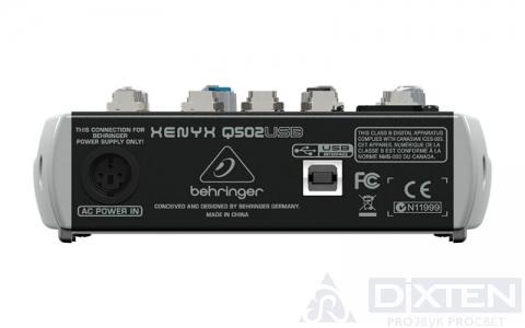 Настольный микшерный пульт BEHRINGER XENYX Q502USB - Компания Дикстен
