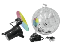 Зеркальный шар с двигателем и светильником EUROLITE MIRROR BALL 30 SET PINSPOT