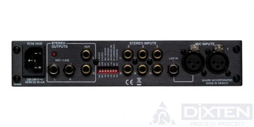Микрофонный микшер SHURE SCM262E - Компания Дикстен