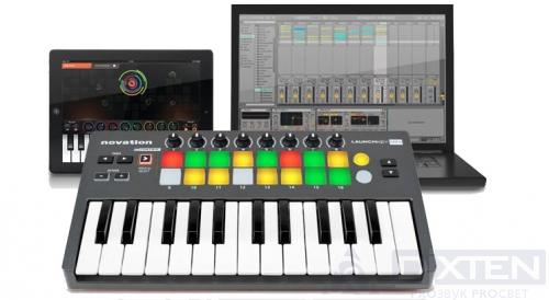 Компактная MIDI клавиатура NOVATION LAUNCHKEY MINI - Компания Дикстен