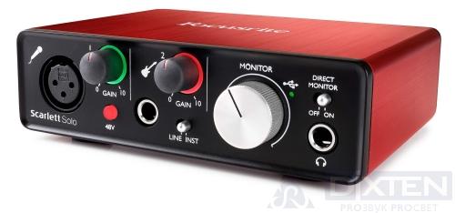 Аудио интерфейс FOCUSRITE SCARLETT SOLO - Компания Дикстен