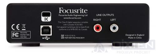 Аудио интерфейс FOCUSRITE SCARLETT SOLO - Компания Дикстен