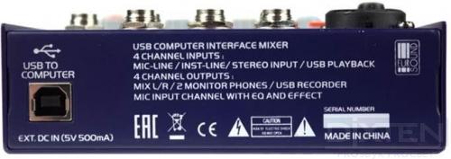 Настольный микшерный пульт EUROSOUND COMPACT-4USB - Компания Дикстен