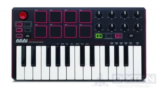 Компактная MIDI клавиатура AKAI PRO MPK MINI MK2 USB - Компания Дикстен