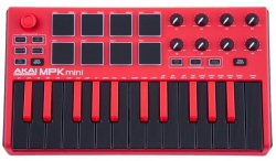 Компактная MIDI клавиатура AKAI PRO MPK MINI MK2 RED USB
