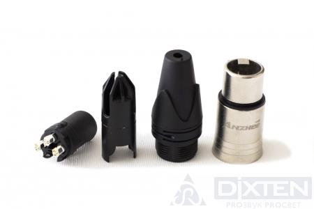Разъем XLR ANZHEE XLR-F BLACK - Компания Дикстен