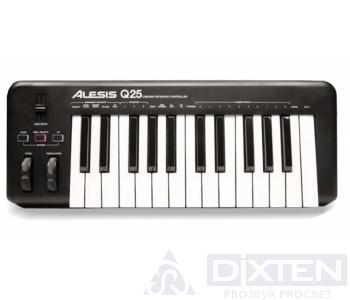 Компактная MIDI клавиатура ALESIS Q25 - Компания Дикстен